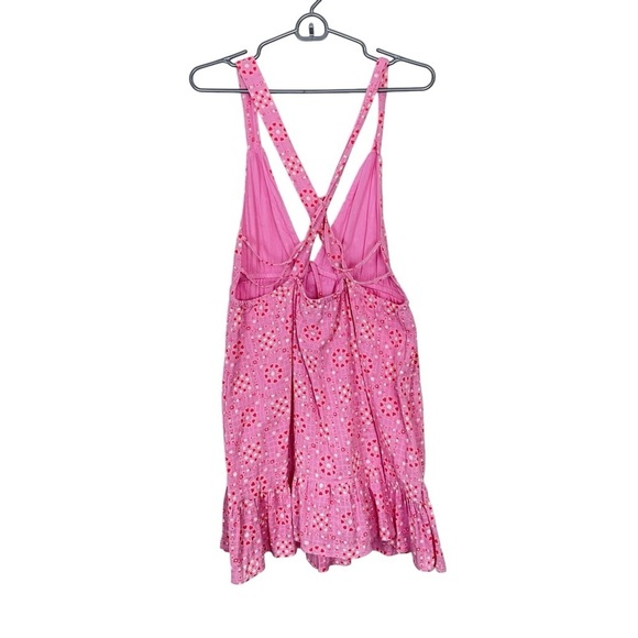 Hansel Printed Strappy-Back Mini Dress in Pink Size Medium - Picture 9 of 12